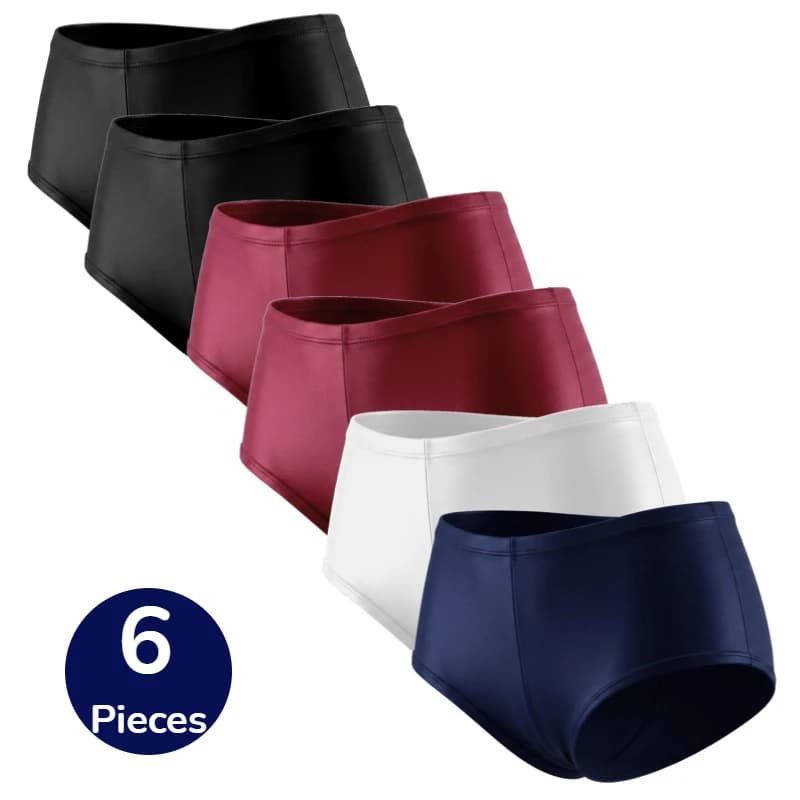 BZEL 6PCS Mutandine da donna Boxer senza cuciture Lingerie traspirante Comodi pantaloncini da donna Mutande sportive femminili a vita alta
