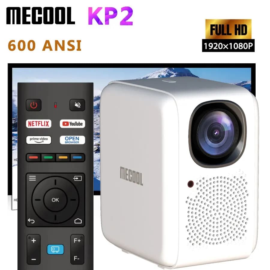 MECOOL KP2 LED Mini proiettore 1920x1080 pixel 600 ANSI HDMI compatibile Linux USB Audio portatile Home Media Video VS KP1 1080 P