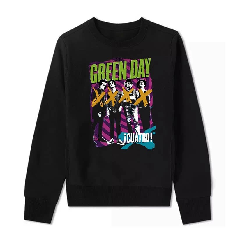 Felpa con Cappuccio Casual Rock Punk Green Day per Uomo e Donna, Nuova Collezione 2026