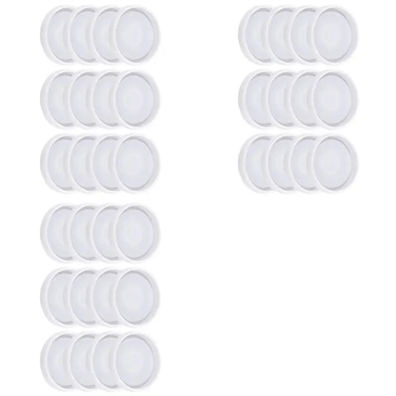 75STO-36 Pack DIY Round Silicone Coaster Molds Silicone Resin Mold Clear Epoxy Molds For Casting With Resin
