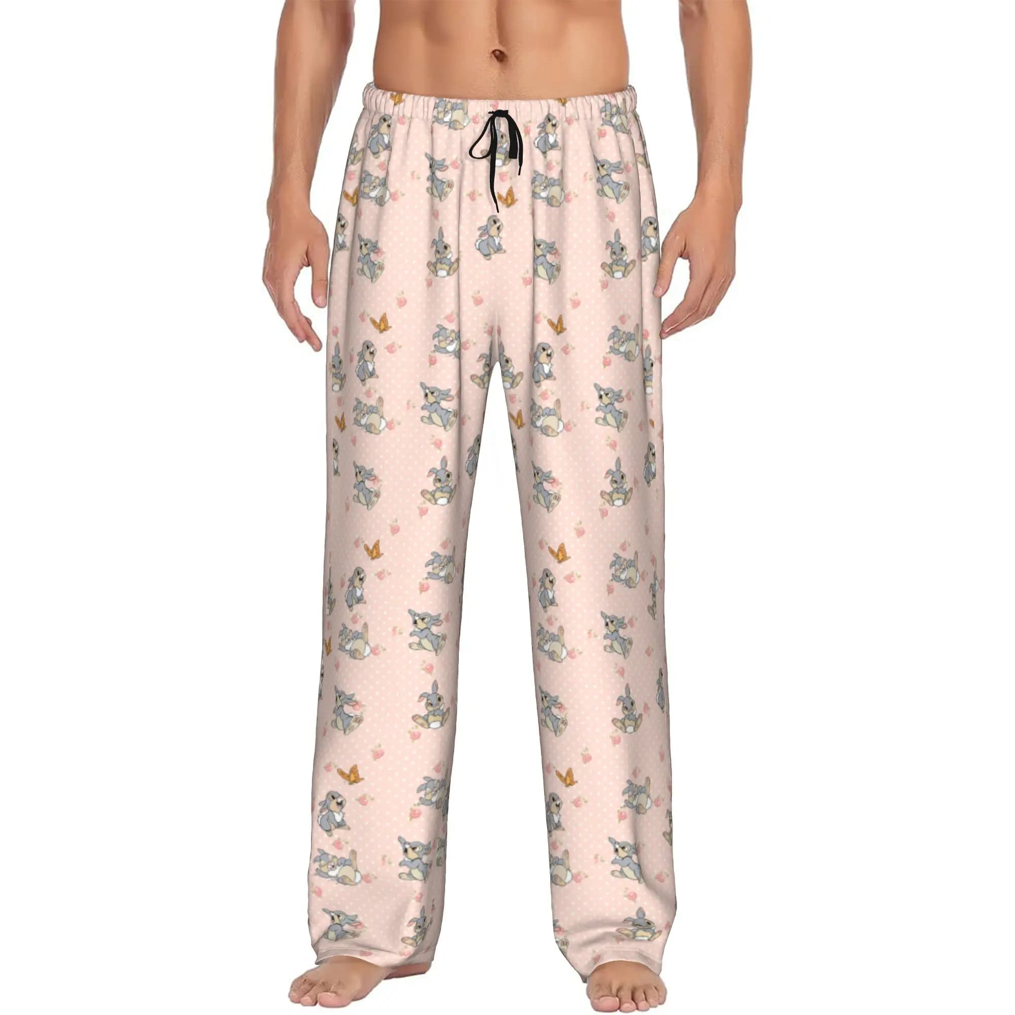 Custom Men B-Bambies Anime Pajama Pants Printed Sleep Sleepwear Bottoms with Pockets