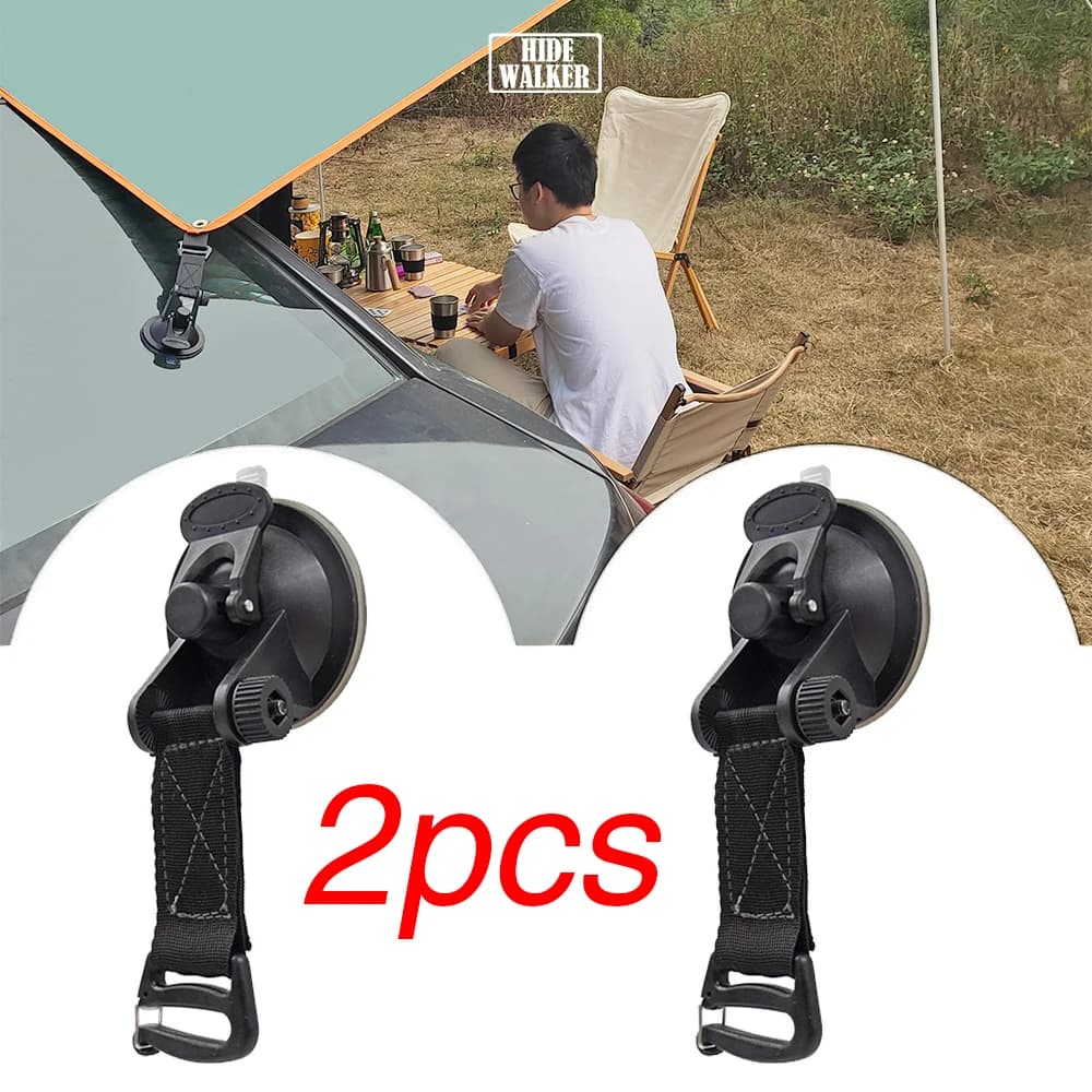 Gancio di fissaggio per tenda forte con ancoraggio a ventosa, legatura resistente per auto, tenda da campeggio esterna, telone, tettoia, moschettone