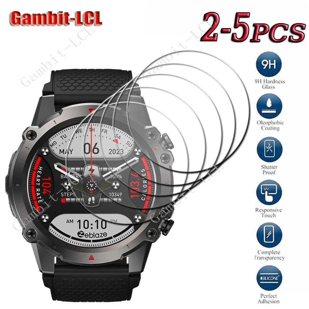 9H Smartwatch originale in vetro temperato rigido per Zeblaze Vibe 7 Lite 1.47 ''GPS Smart Watch Vibe7Lite pellicola protettiva per schermo
