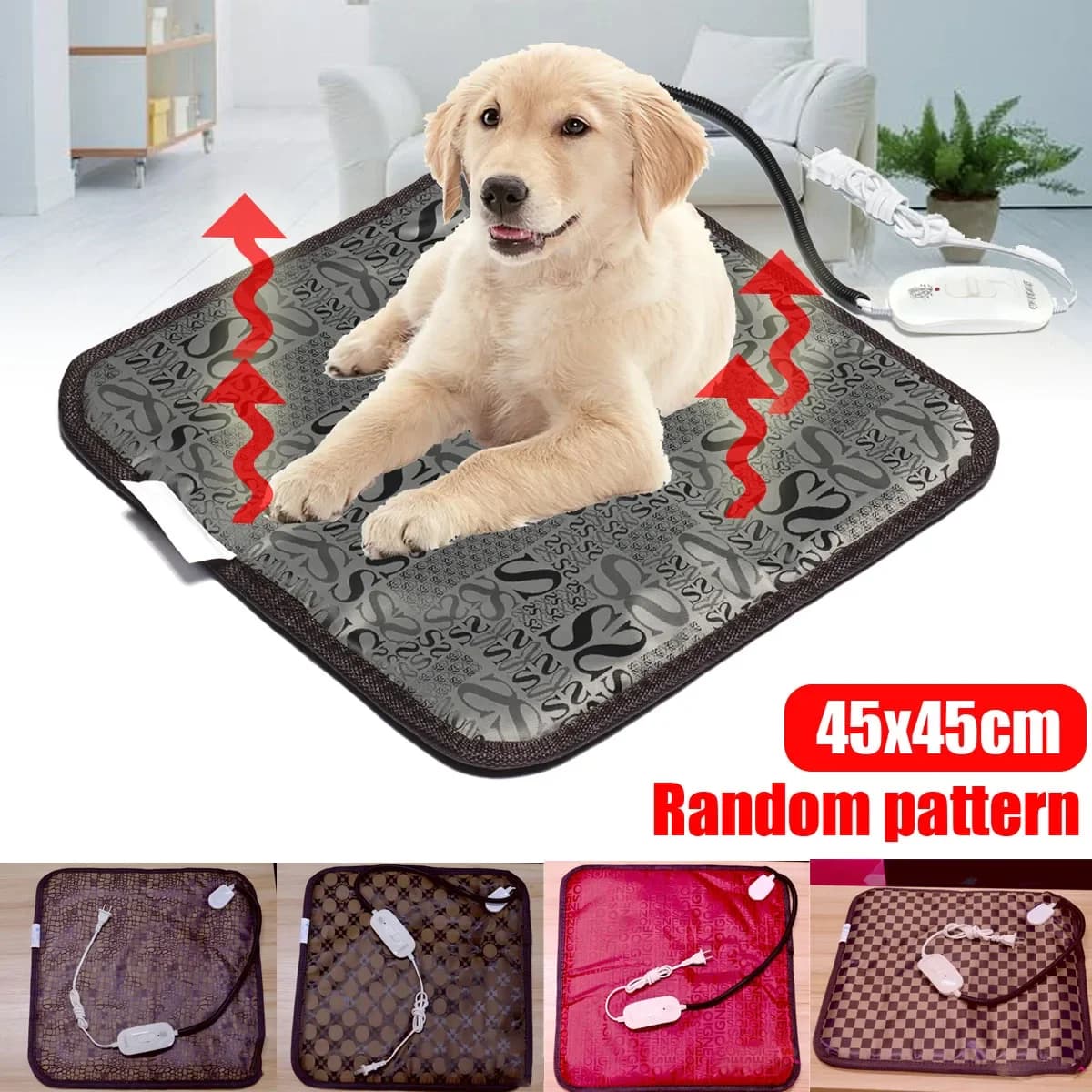 Pet Dog and Cat Electric Heated Blanket 45x45cm Winter Warm Carpet Animal Blanket Household Beer Brewing Fermentation Pad