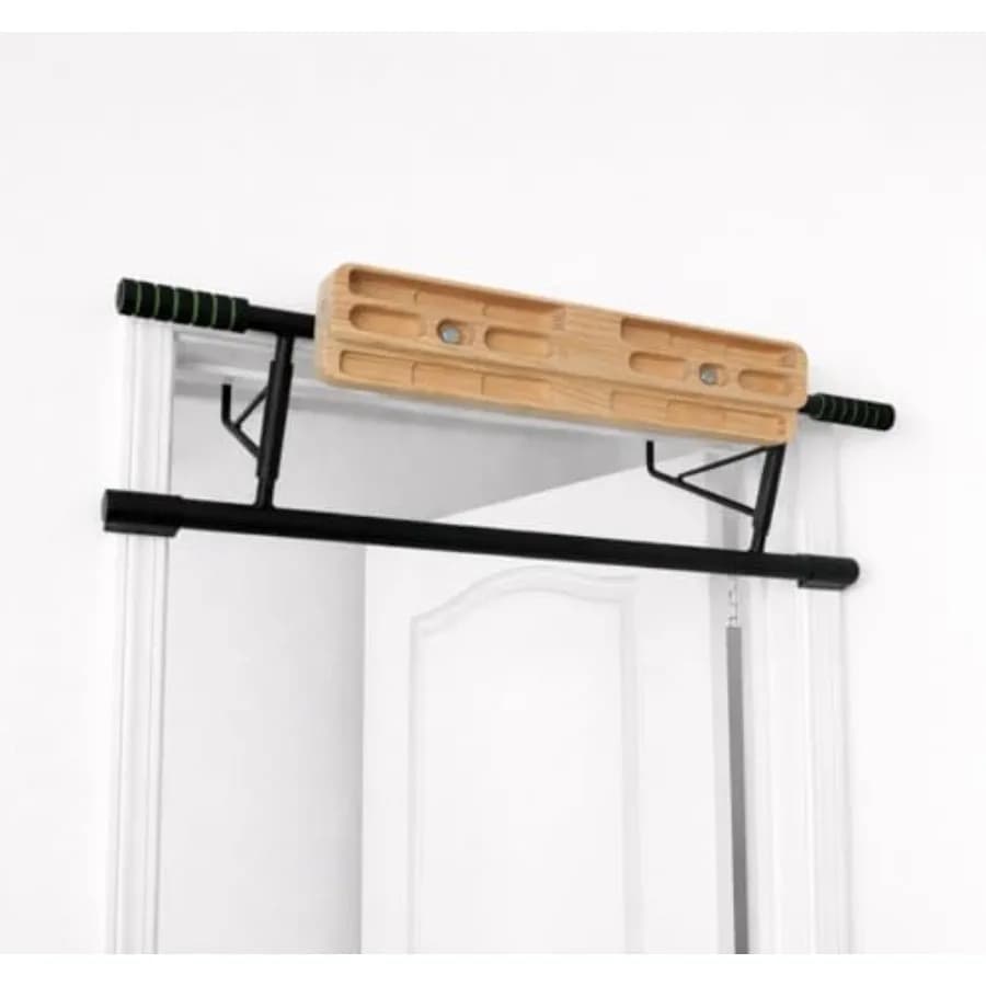 Doorway Hangboard Pull-Up Bar for Fingerboard Rock Climbing and Bouldering Training Steel Construction Black No Drilling Requir