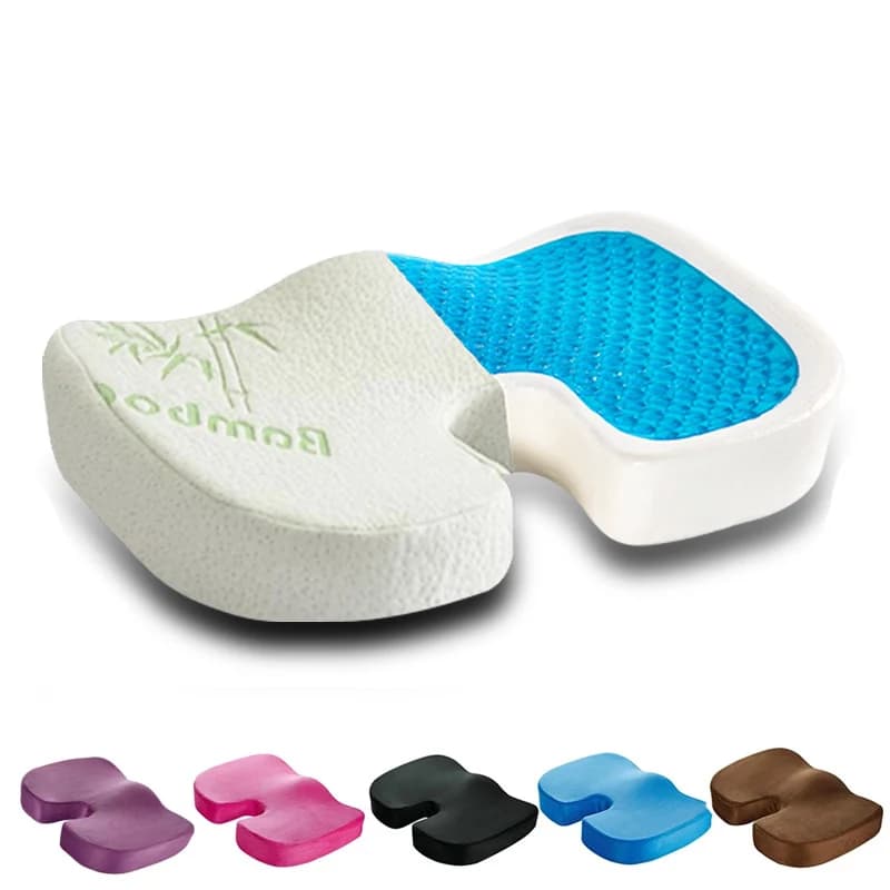 Cuscino per sedia da ufficio Cuscino per sedile Memory Foam Cuscino per seggiolino auto Cuscino ortopedico per emorroidi Cuscini per sedili in gel per sedie e pallet