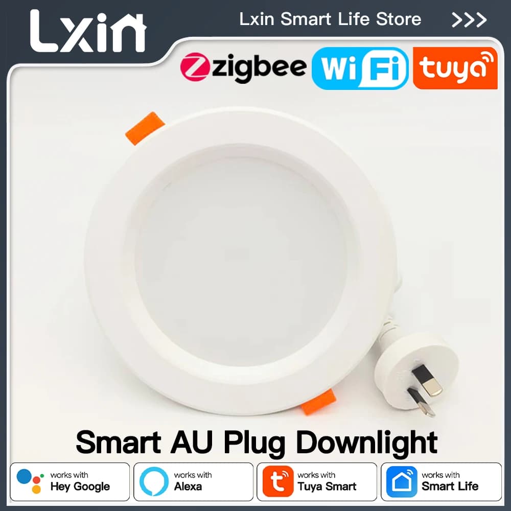 Lxin tuya AU plug Downlight WIFI, Smart LED Dimming Spots Light, 2700-6500k RGBCW Color Ceiling light, Voice Alexa Google Home