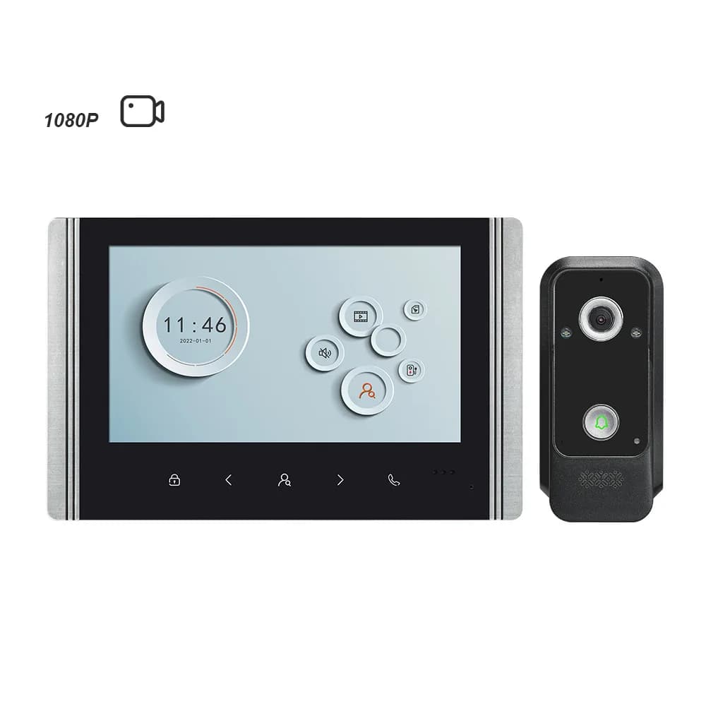7inch IPS Screen 2MP 1080P Wired Video Doorbell Visual Door Peephole Recording Video Door Phone Camera