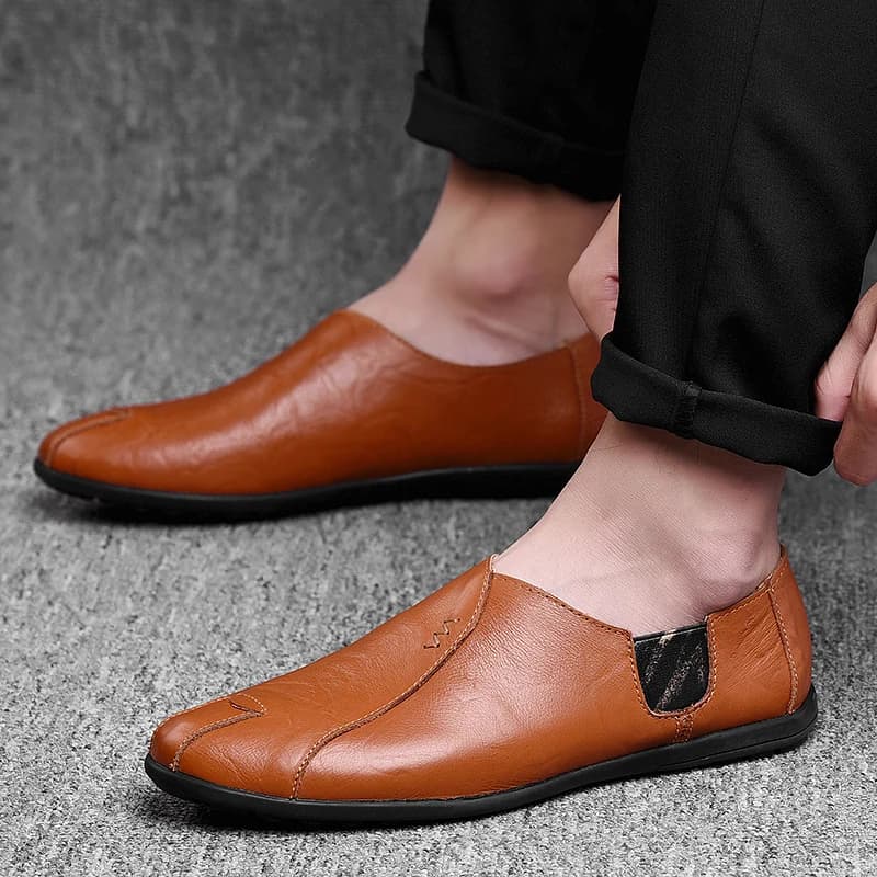 Genuine Leather Men's Loafers Comfortable Soft Men Casual Shoes Luxury Male Moccasins Slip-on Men Formal Shoes Zapatos De Hombre