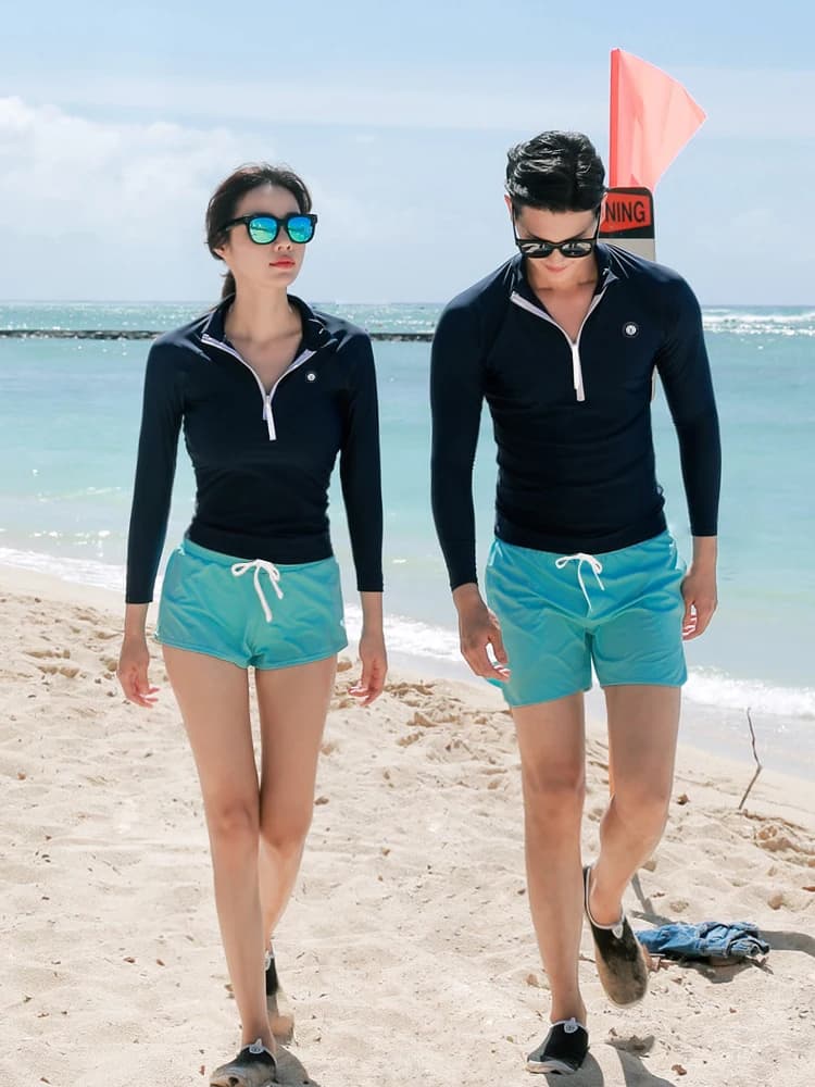 Muta Subacquea a Maniche Lunghe e Pantaloni Lunghi ad Asciugatura Rapida, Anti Medusa, per Snorkeling e Nuoto, per Uomini, Donne, Coppie e Bambini