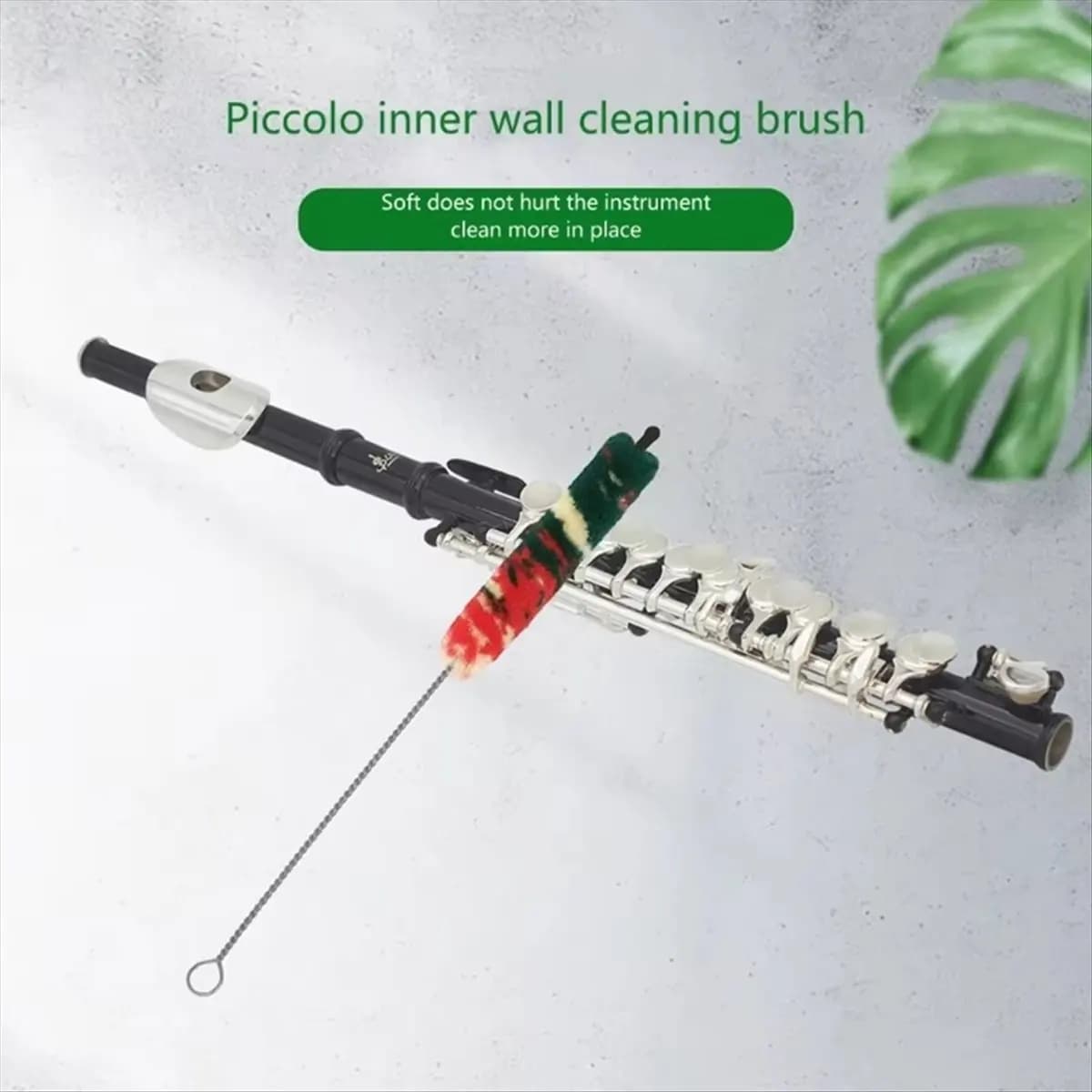 ABPF Flute Cleaner Tools Swab Cleaning Brushes Soft Elastic Rubber Protect Musical Instruments for Piccolo Flute 57QC