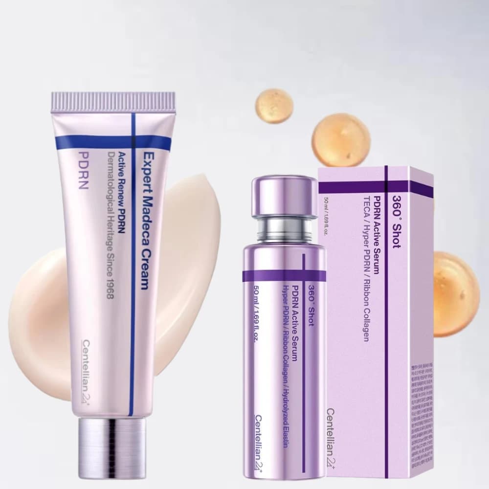 Crema Coreana Active Renew PDRN Expert Madeca 360 ° Siero Attivo Shot: Rivitalizzante, Idratante, Riparatore della Barriera Cutanea, Illuminante e Rassodante