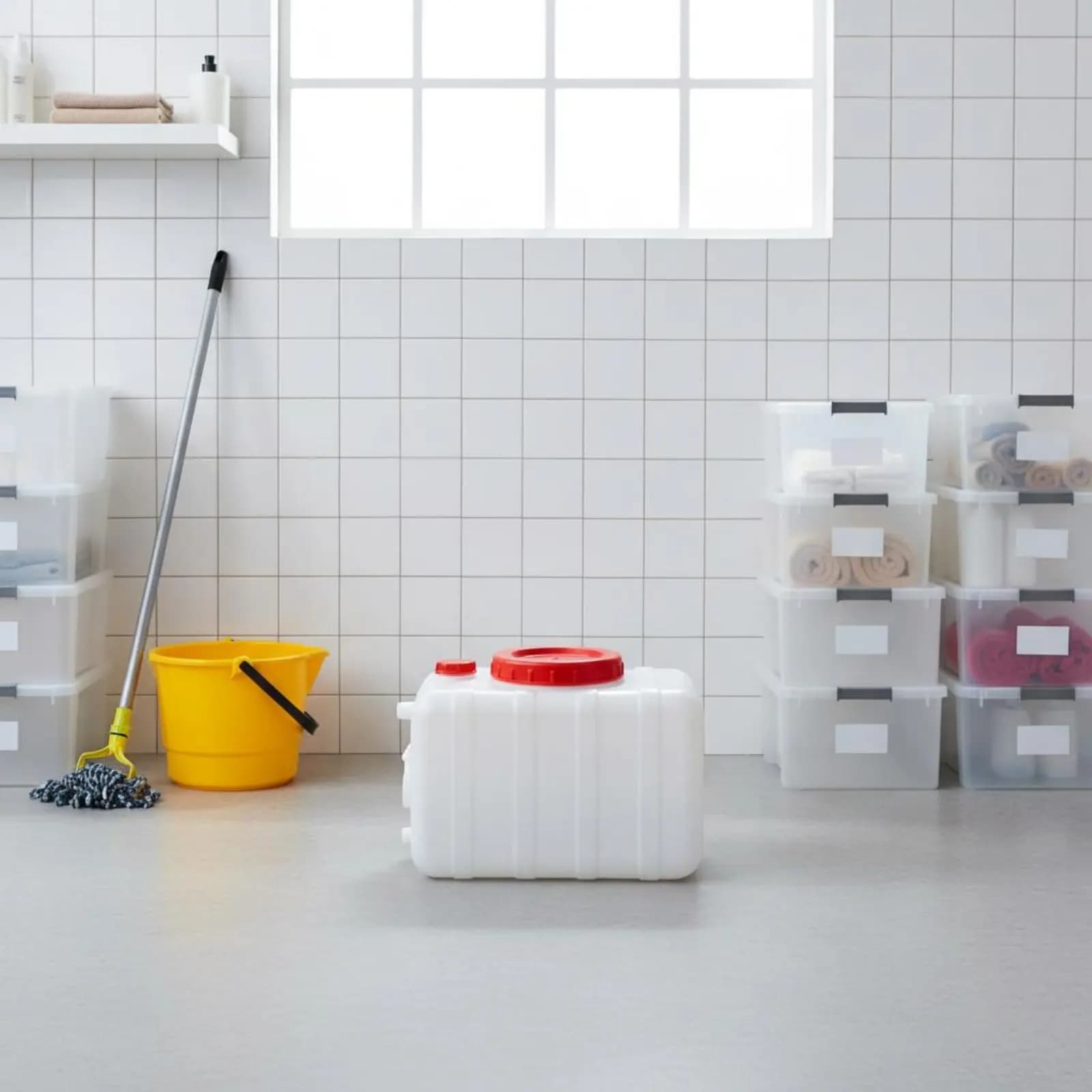 Contenitore d'Acqua in Plastica per Alimenti, Chiusura Antigoccia, Rettangolare, Resistente alla Pressione per Esterni e Campeggio