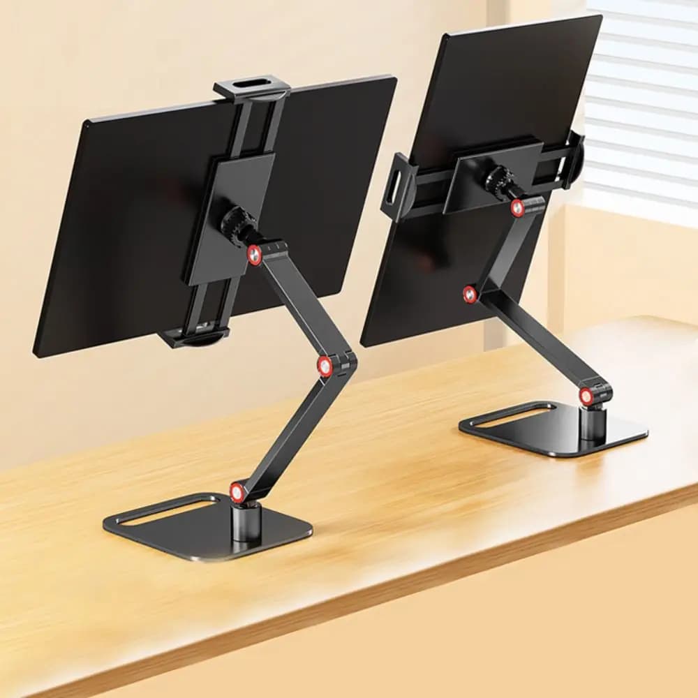 New Expandable Monitor Desk Holder Adjustable 360° Swivel Tablet Stand Foldable Tablet Bracket for 12-17in Tablet Stand