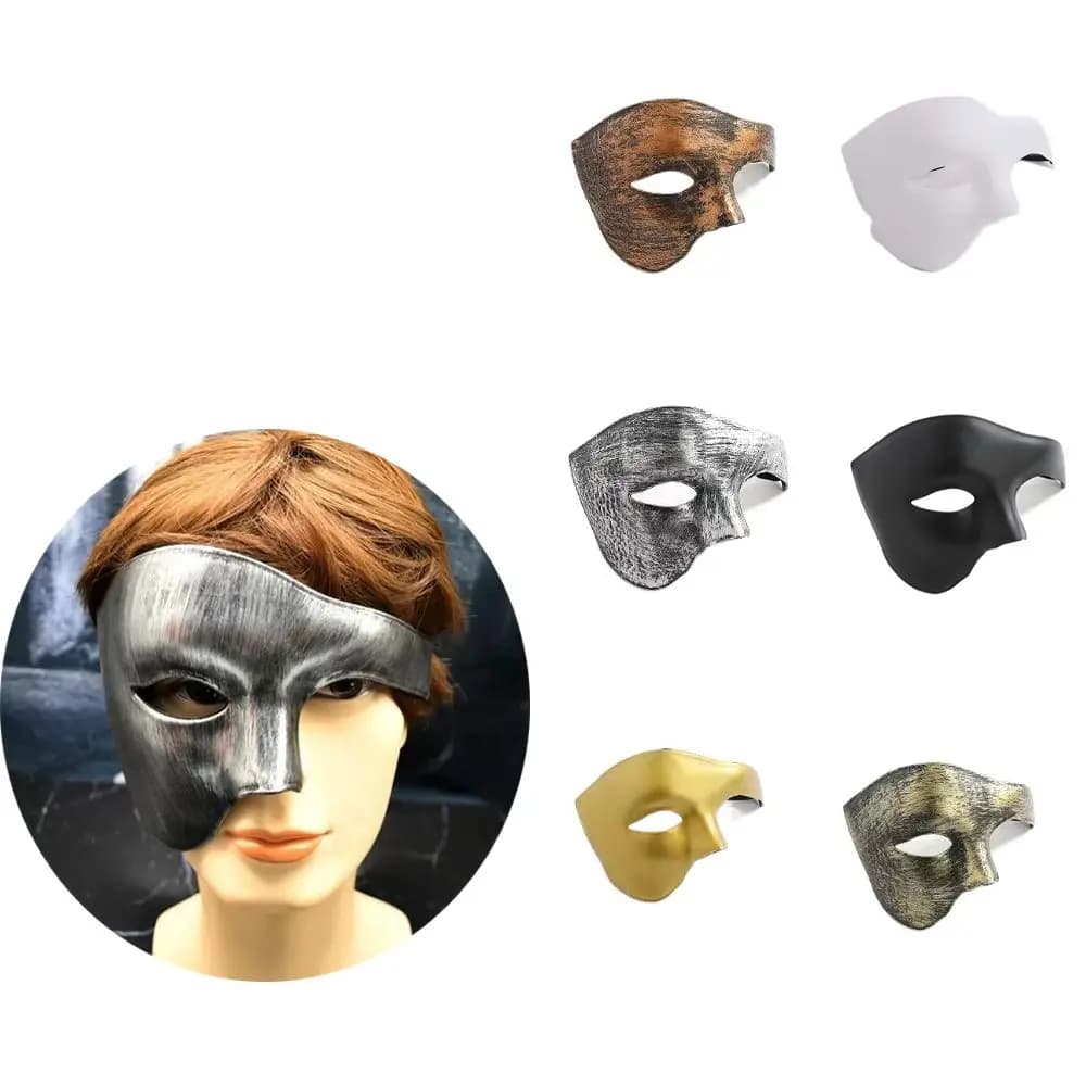 Maschere Creative in Plastica per Cosplay, Leggere e Rinforzate, Accessori per Costumi di Carnevale, Maschera Durevole a Mezzo Volto Stile Fantasma