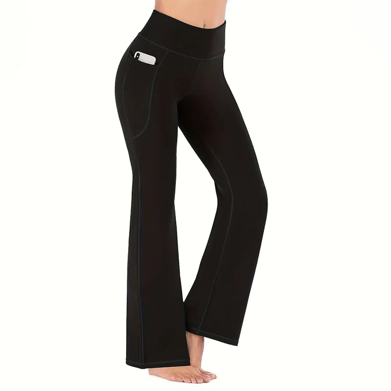 Pantaloni da yoga bootcut da donna Pantaloni da yoga a vita alta con tasche per donna Pantaloni da lavoro bootleg Pantaloni da allenamento