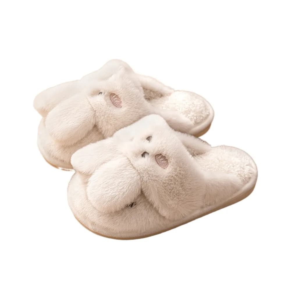 Moda Home Wear Pantofole di peluche di coniglio Addensare Cartoon Pantofole calde invernali antiscivolo Scarpe di cotone peloso carino Ragazze