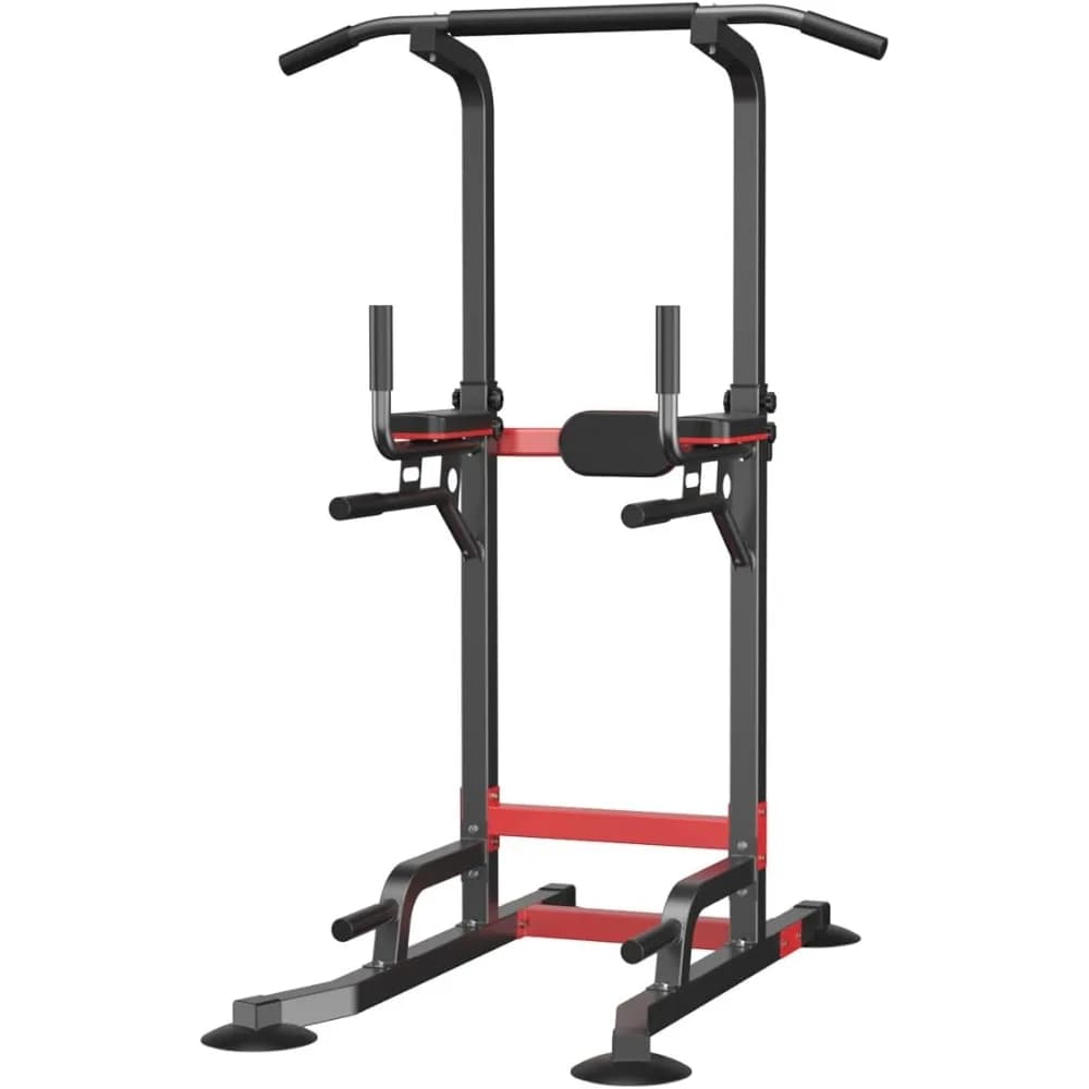 Power Tower Dip Station Traction Bar - Multipurpose Home Gym Equipment with Adjustable Height