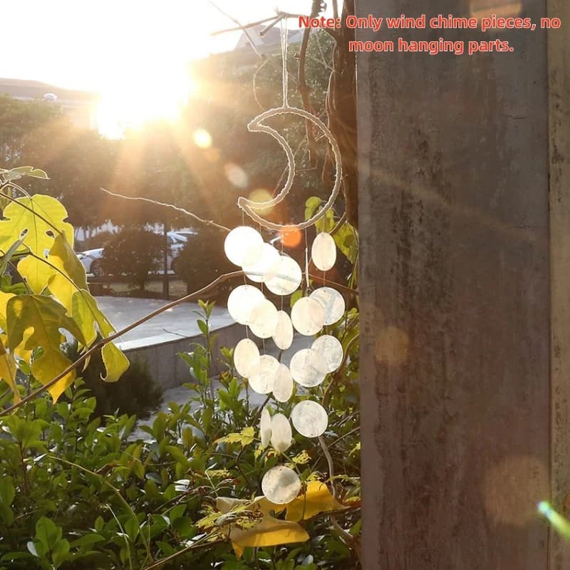 Home Decor DIY Shell Dream Wind Chimes Bohemian Dream Catchers Kids Room Nursery Hanging Pendant(Without the moon pendant inclu)
