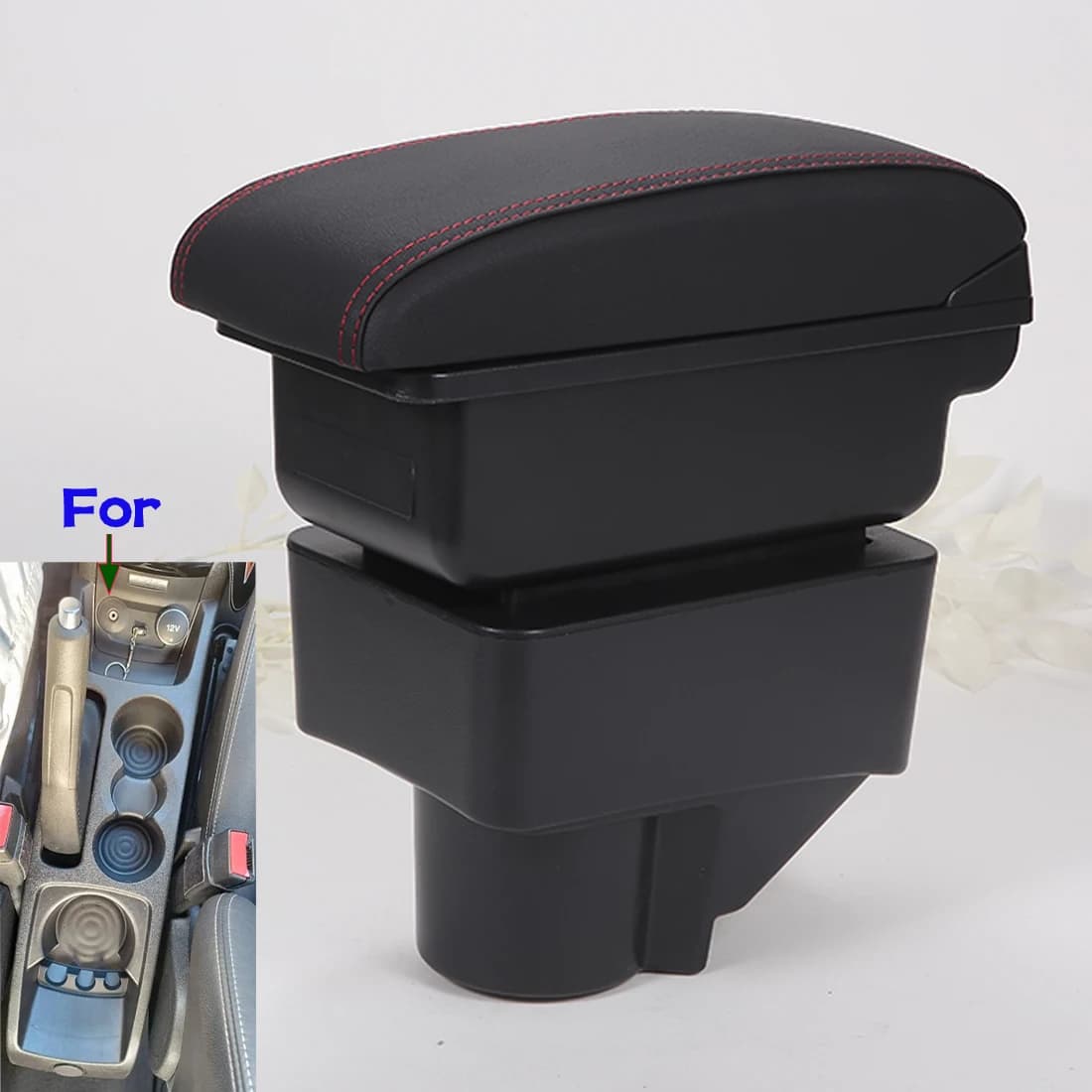 Per Ford Fiesta Box Bracciolo Per Ford Fiesta MK7 Auto Bracciolo 2011-2019 Scatola di Immagazzinaggio Interno Dedicato Retrofit Accessori Auto