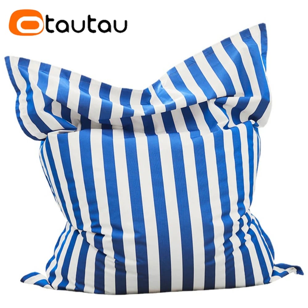 OTAUTAU 6ft Sqaure Piscina Cuscino Galleggiante Pouf Copertura Senza Riempimento Spiaggia Esterna Giardino Soffio Salone Bean Bag Divano Letto SF081