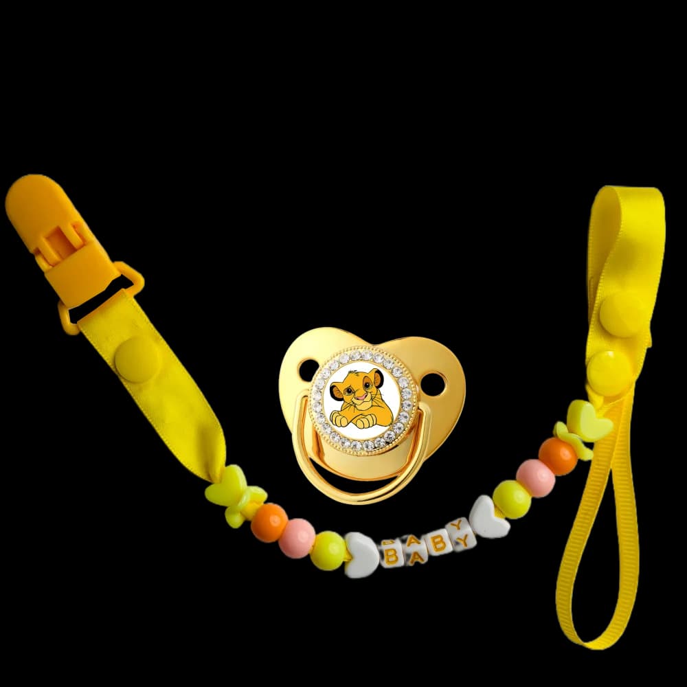 Bellissimo Ciuccio per Neonati con Motivo Cartoon e Strass, per Bambini da 0-12 Mesi