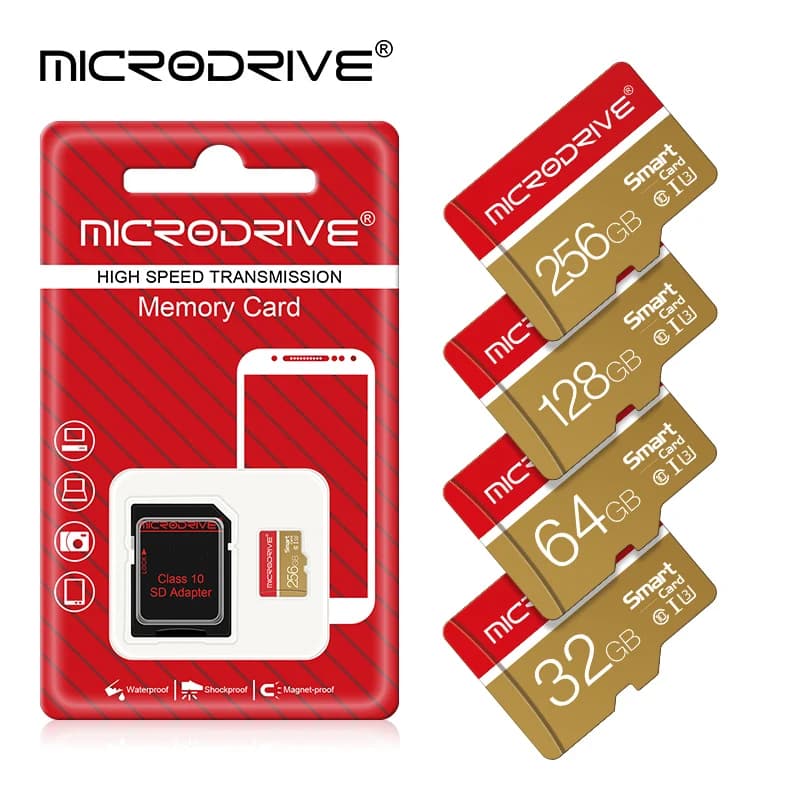 Scheda di memoria 16G 32GB 64GB 128GB 256GB U3 Mini SD Card Classe 10 Micro Tf Schede SD per telefono cellulare Auricolare Altoparlante HD Fotocamera PSP
