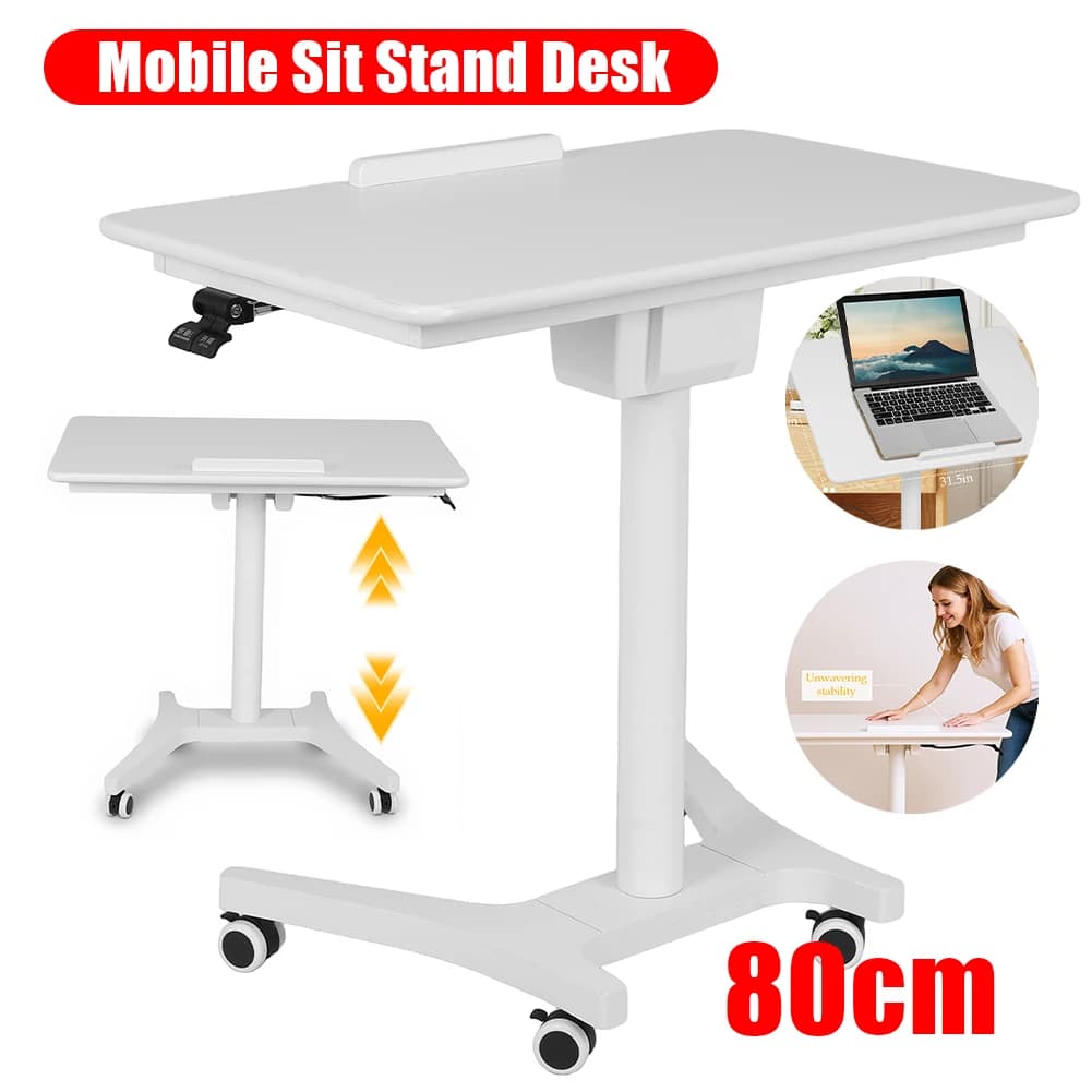 Scrivania pneumatica per laptop Sit Stand Up Down Tavolo per computer con freno inclinabile a 90 gradi per l'aula dell'home office