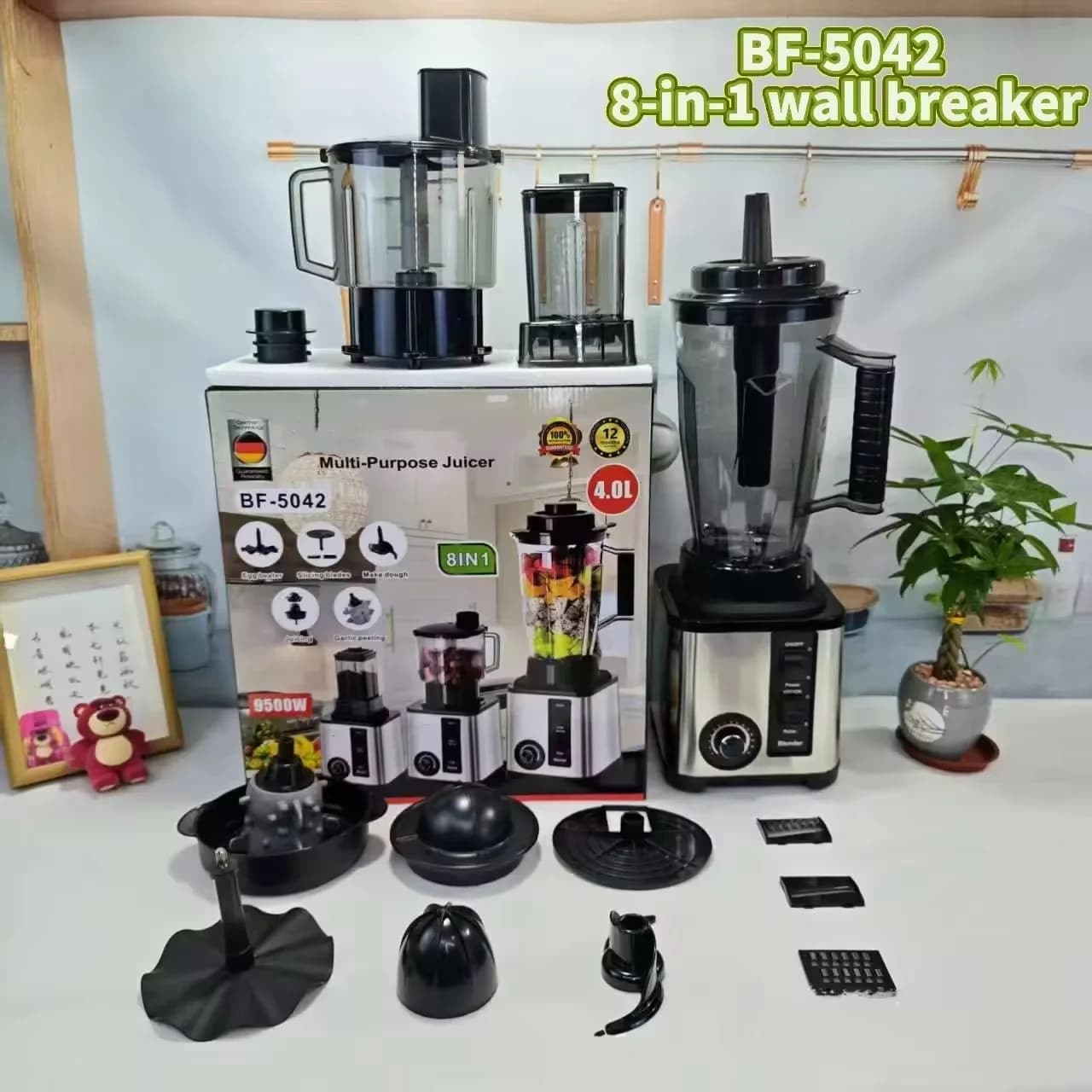 Frullatore multifunzione 8 in 1 a basso prezzo, 3L in acciaio inox, robot da cucina elettrico, tritatutto, estrattore di succo, frullatore per smoothie