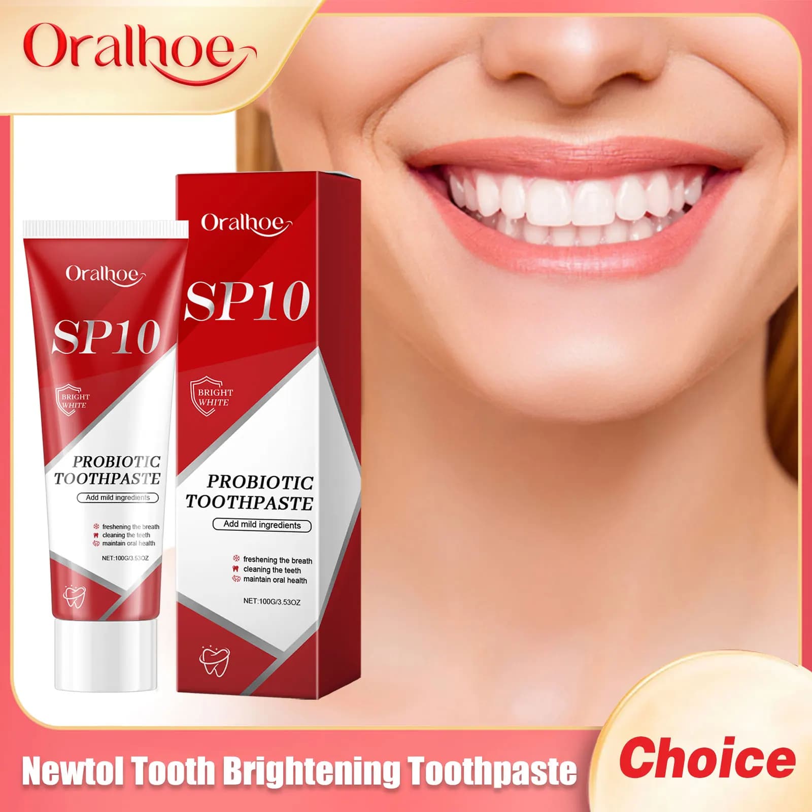 Sp-10 Probiotic toothpaste Remove plate stains Fresh food Teeth whitening Oral hygiene Product for clean teeth care 100g/200g