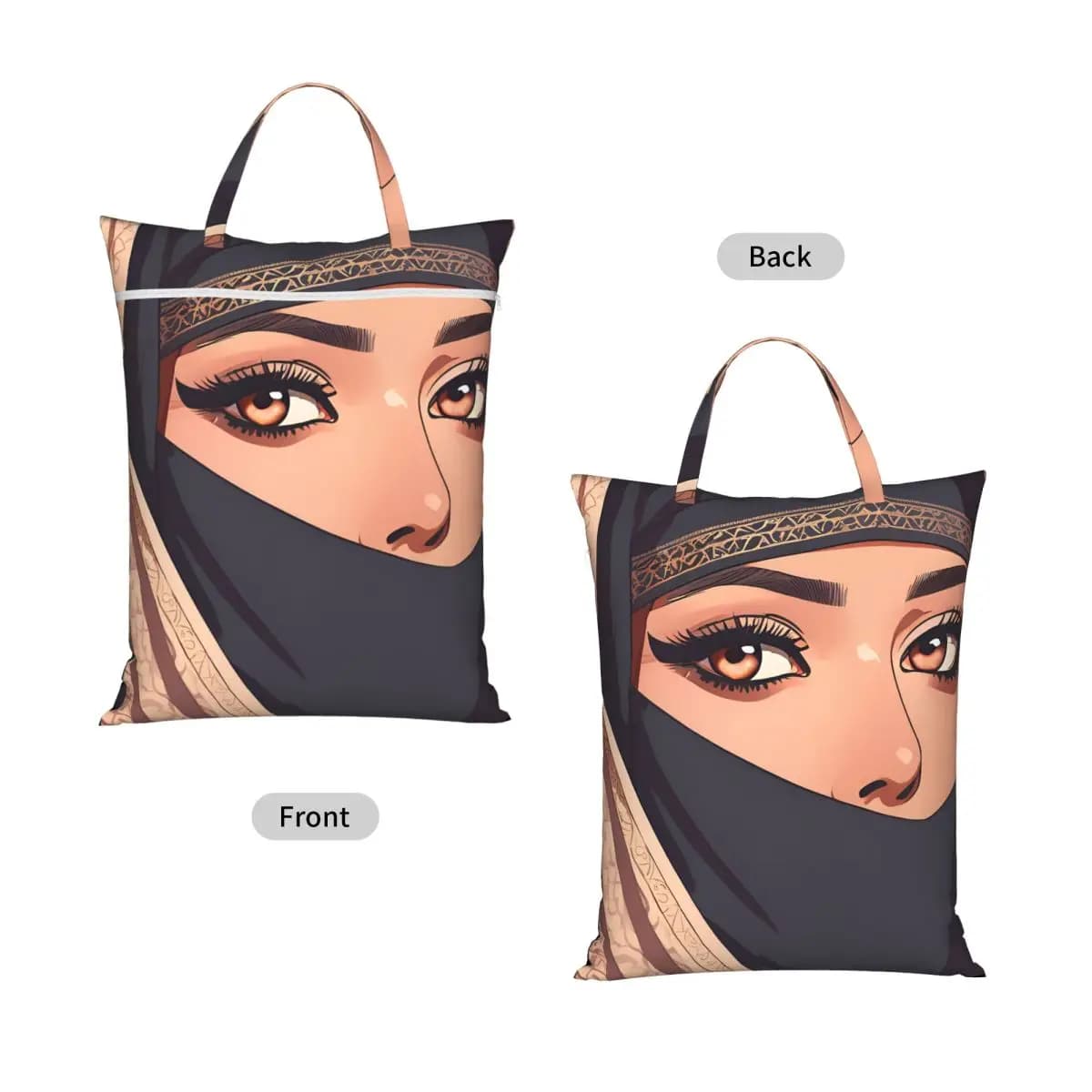Saudi Women Travel Laundry Bag Waterproof Reusable Dirty Clothes Pouch Gym Yoga Camping Washing Basket