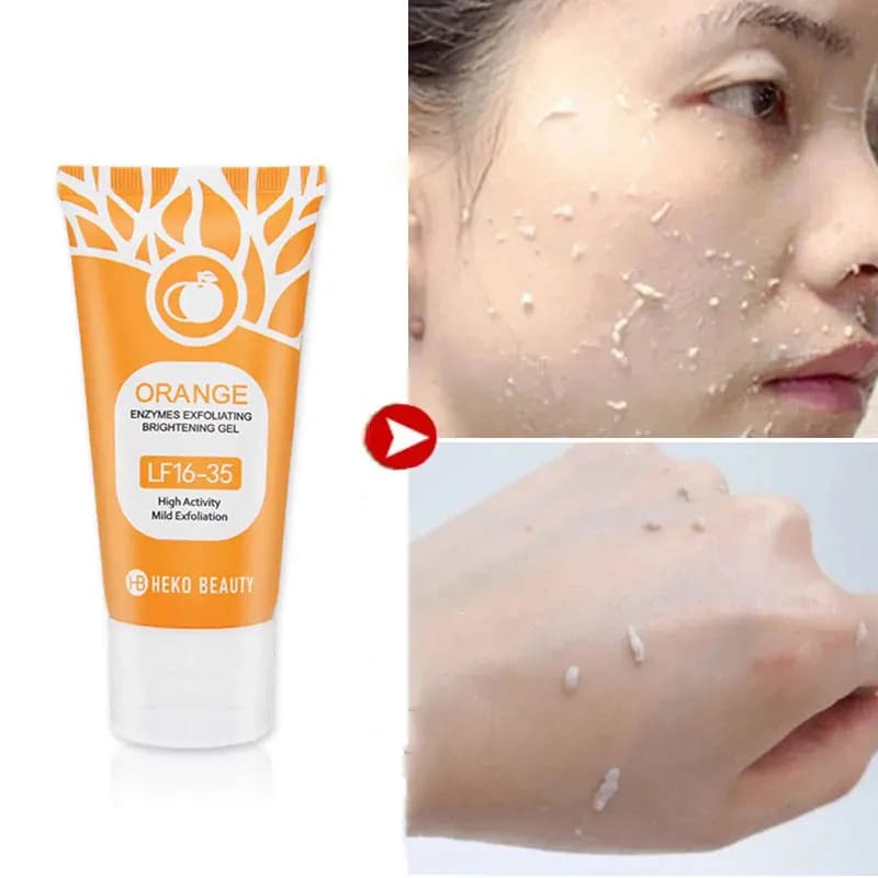Gel peeling esfoliante all'arancia alla vitamina C, scrub viso, idratante nutriente per la pulizia profonda dei pori crema per il viso bellezza cura della pelle