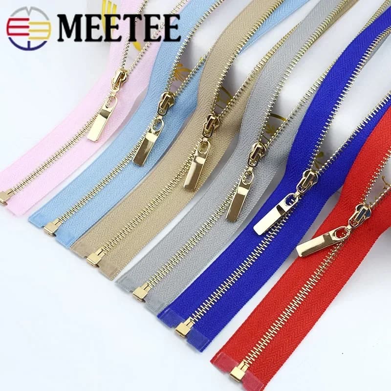 3/5 pezzi Meetee 3 # Cerniere a punta chiusa in metallo 15-30 cm Giacche Jeans Decor Cerniera per cucire Zampe Kit di riparazione per chiusura Accessori per borse fai da te