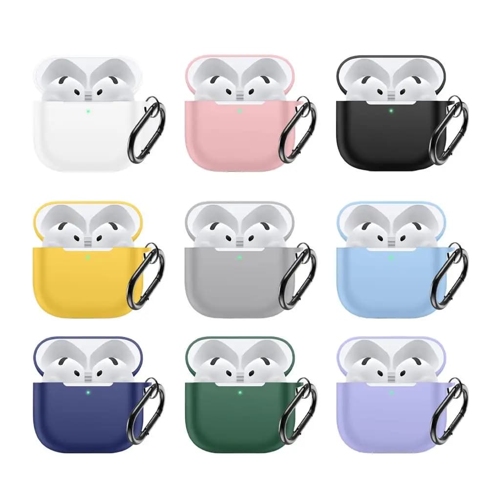 Custodia per AirPods 4 in Silicone Sottile Morbida Antiurto Protettiva Ultra Sottile Leggera Compatibile con Ricarica Wireless
