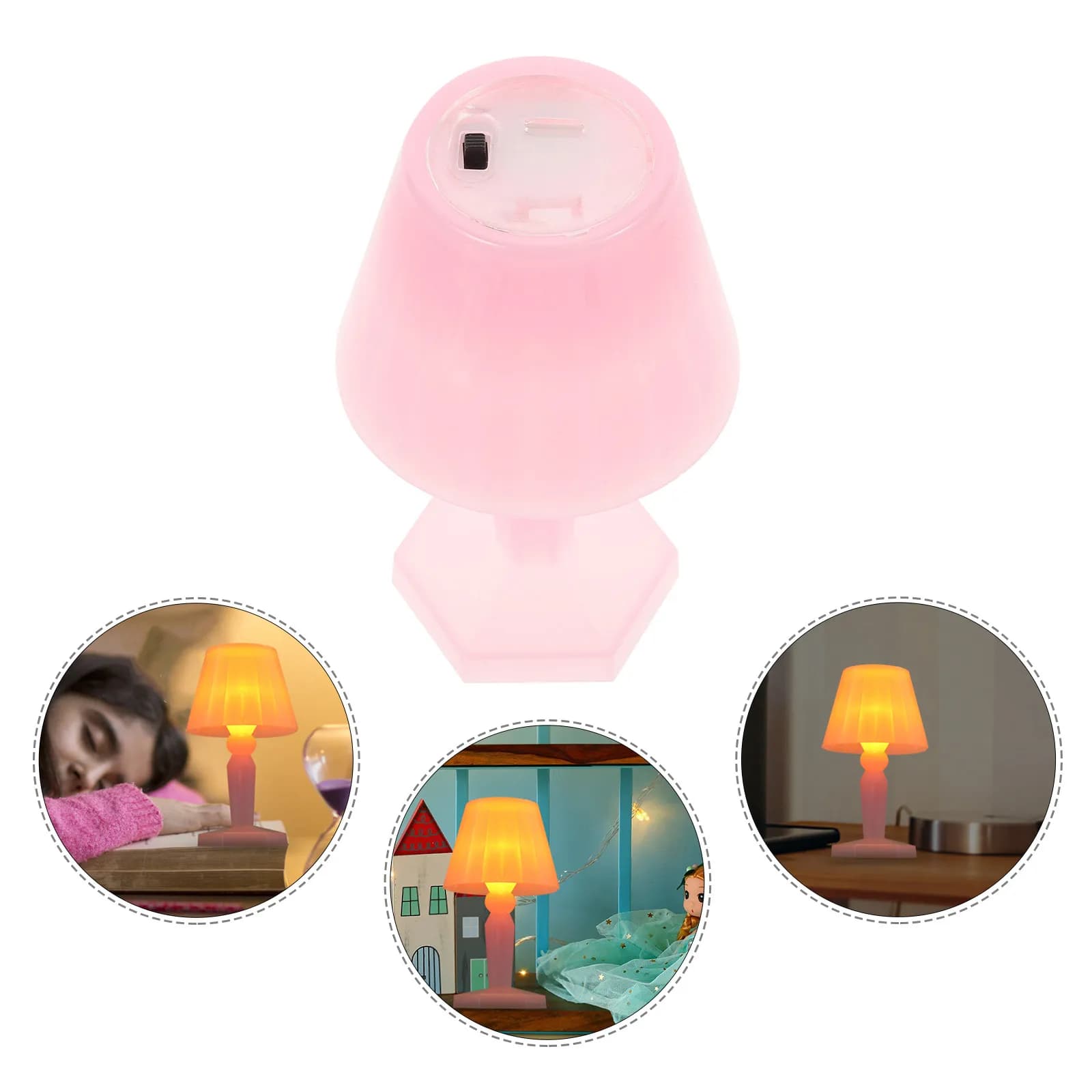 Mini Lampada Decorativa, Componenti Elettronici PS, Luce da Scrivania per Micro Paesaggi, Accessorio per Scene in Miniatura Fai-da-Te