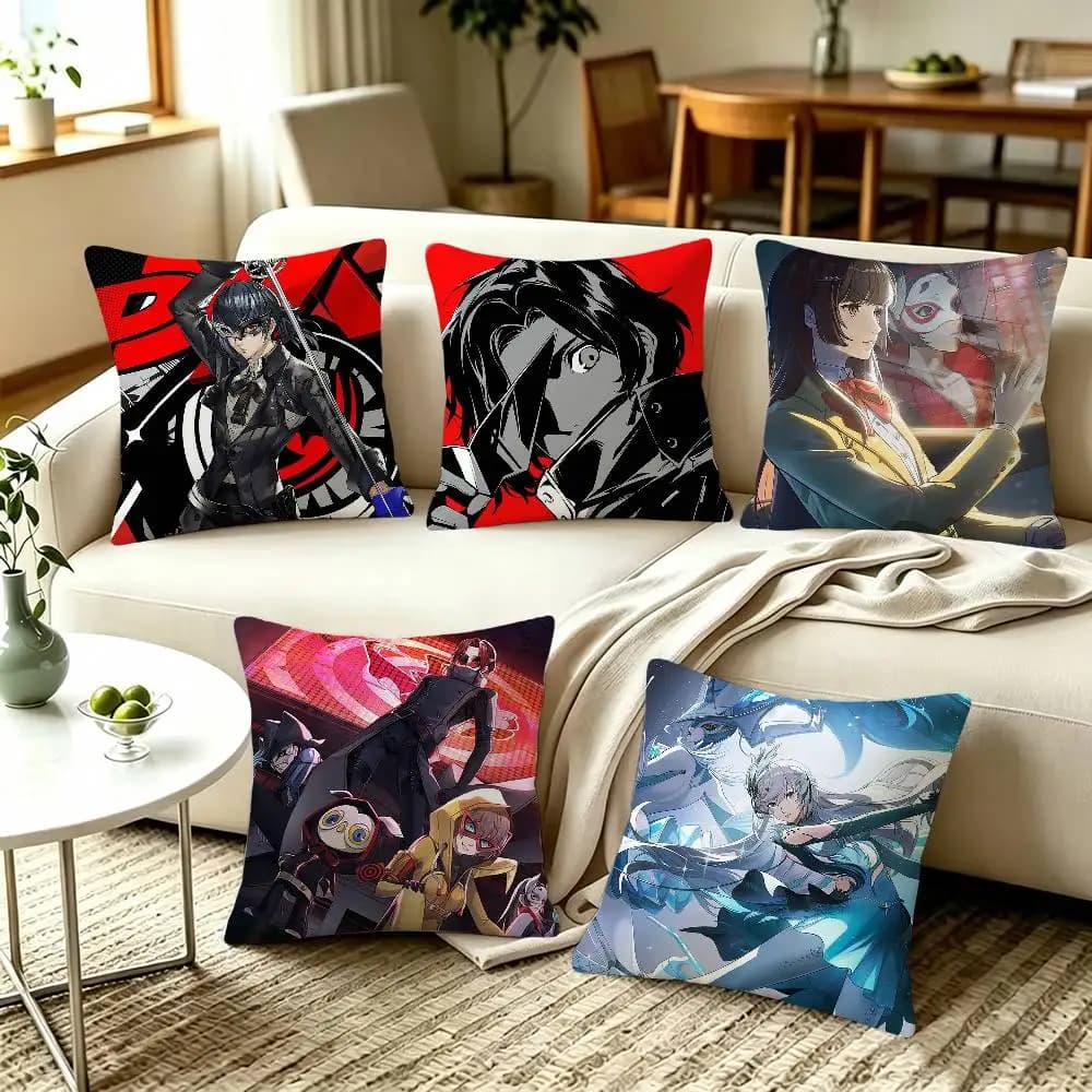 Persona 5 The Phantom X P5X Pillow Covers, Home Sofa Cushion Covers and Aecorative Custom