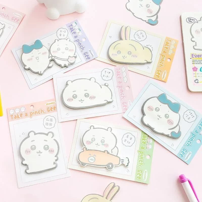 Anime Chiikawa Hachiware Usagi - Blocco Note Adesivo a Forma Speciale Stile Giapponese - Nuovo Stile Creativo Kawaii per Studenti - Bellissimo Design