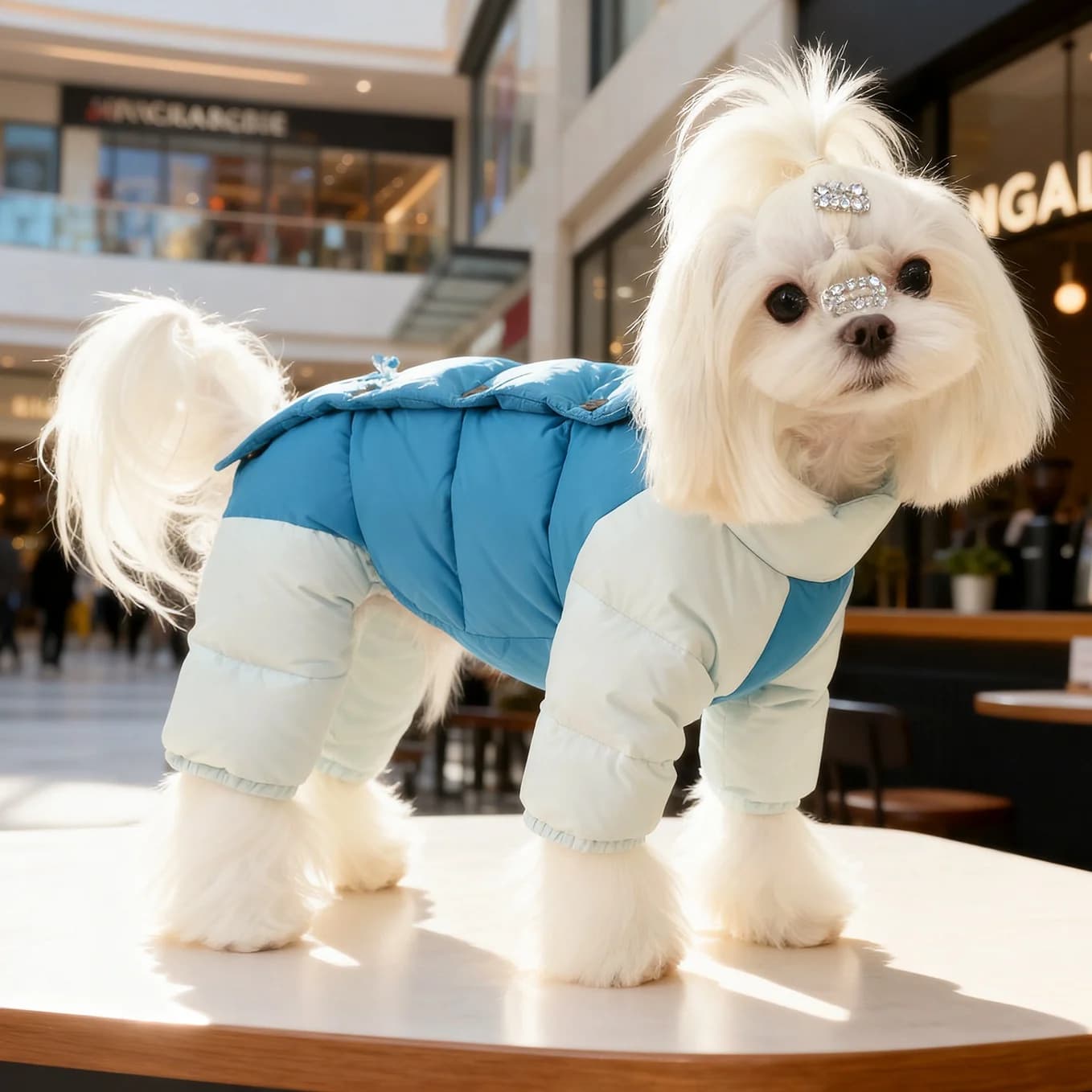 Piumino invernale per animali domestici per cani di taglia piccola e media Piumino trapuntato caldo con anello al guinzaglio Abbigliamento per climi freddi a 4 gambe