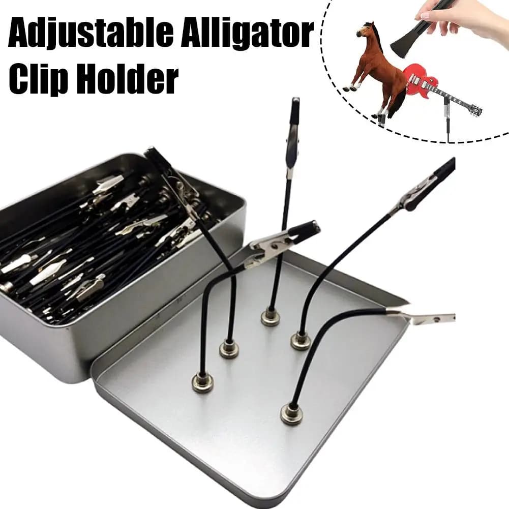 12Pcs/Set Magnetic Clips Set Free Adjustable Model Painting Welding Stand Base Holder For Model Making Tools For DIY Craft Tools