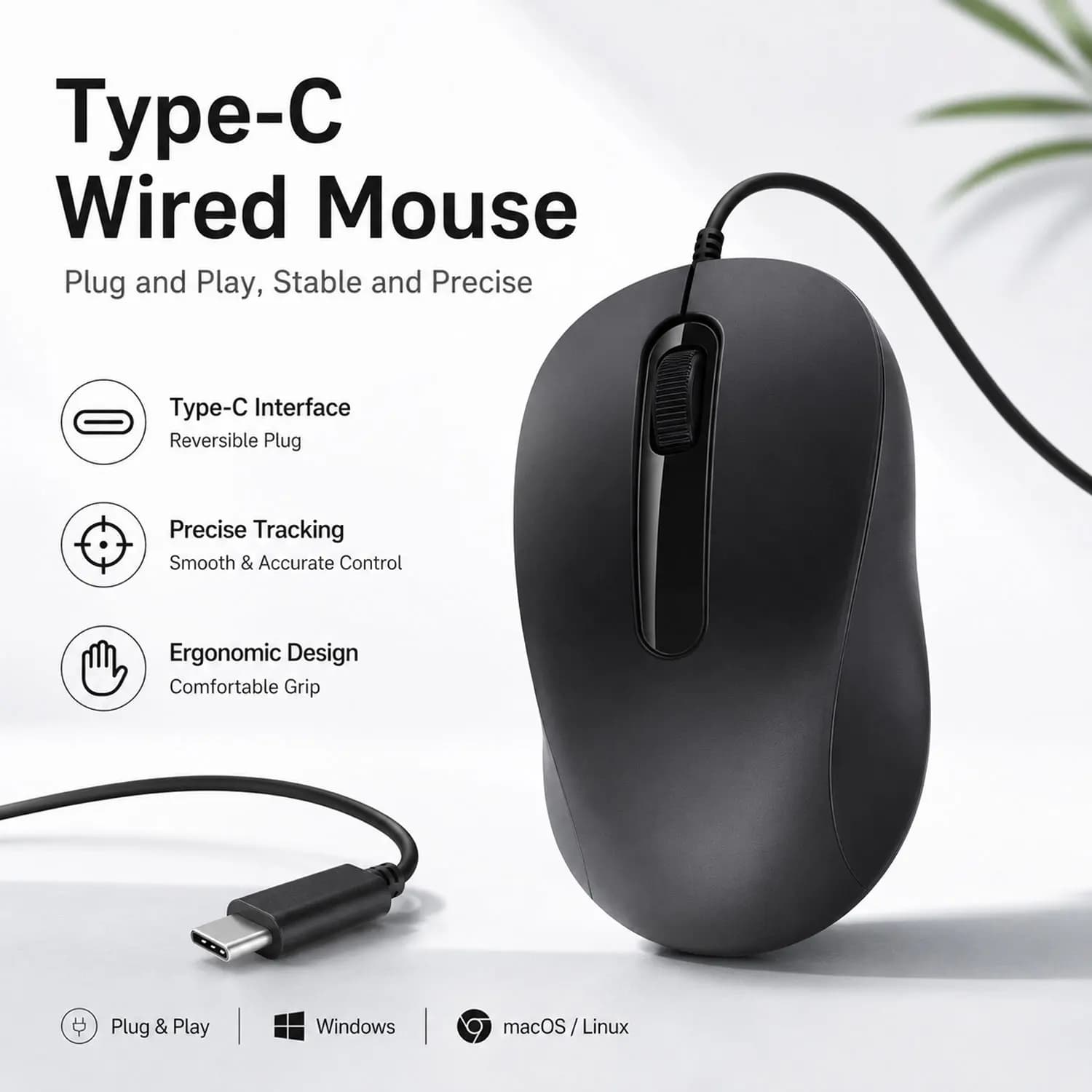 Wired Mouse Office Gaming Desktop Computer Laptop Business Mouse USB Optical Mouse Office Home Mice for PC Laptop Desktop