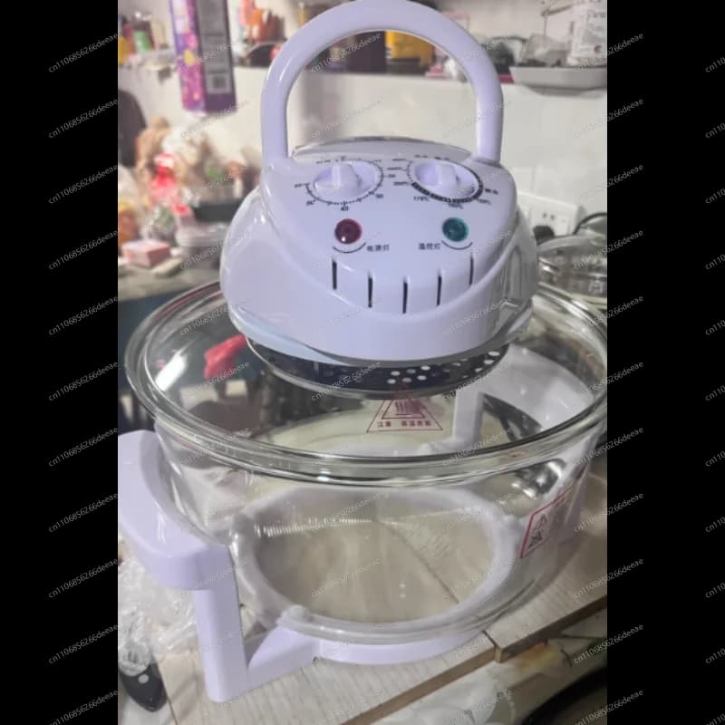 Ybj12L/17L Oil Free Air Fryer with Glass Window, Luminous Wave Thermostatic Oven, Barbecue and Oil Free Multicooker