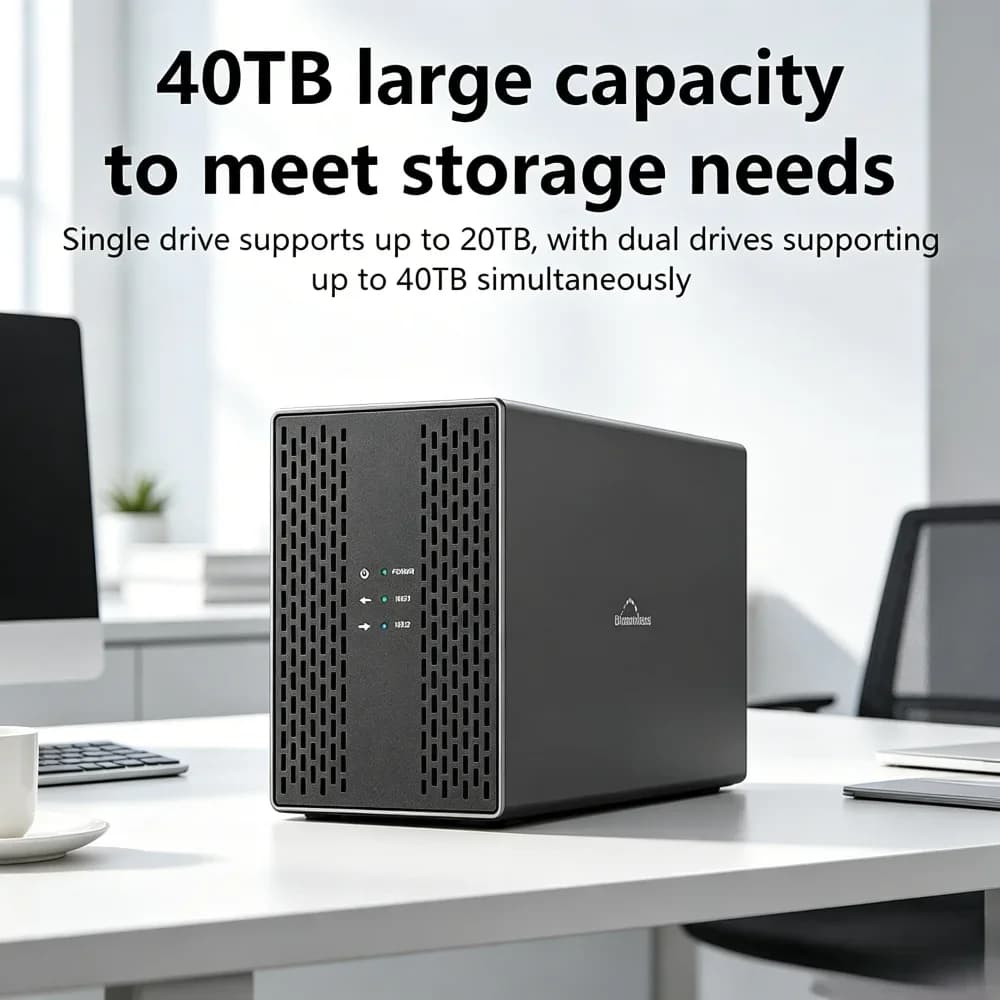 Box esterno per disco rigido SATA da 3,5 pollici USB 3.0 Type-C con design efficiente per la dissipazione del calore, custodia per HDD desktop