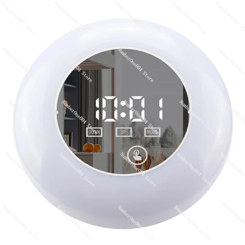 Sveglia digitale a LED TS-23 con display della temperatura a specchio Orologio da comodino creativo