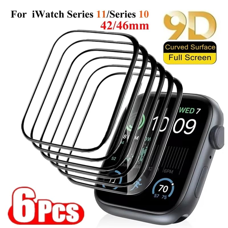 6 pezzi pellicola ceramica per Apple Watch 11 10 9 8 7 6 SE 5 46MM 42MM 45MM 41MM 44MM 40MM protezione schermo per IWatch Ultra 49MM pellicola