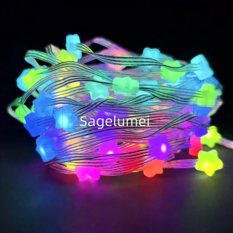 WS2812B LED Star String Light Smart Bluetooth telecomando RGBIC lampada da fata USB impermeabile per albero di Natale luce decorazioni per la casa