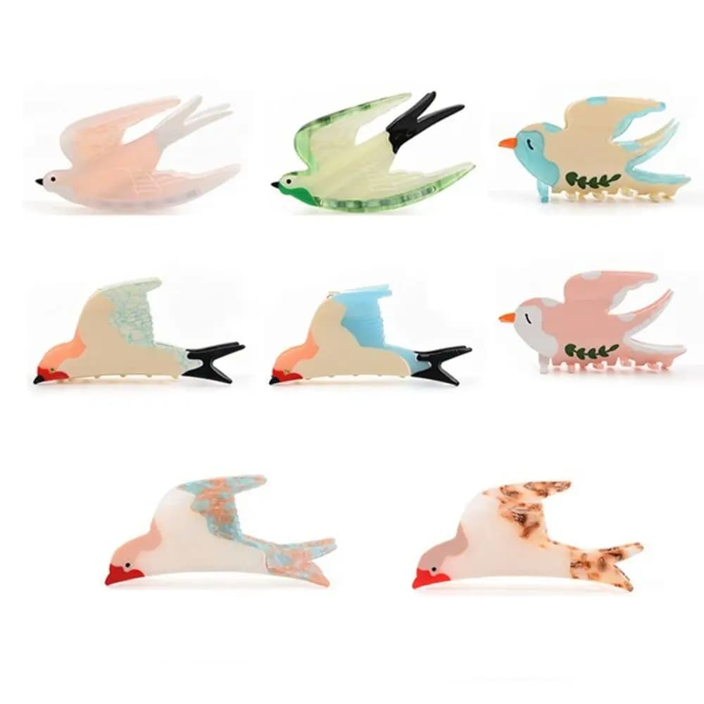 Acetate Material Swallow Series Hair Claw Spring Theme Cartoon Bird Hair Clips DIY Hair Styling Hair Accessories Women Girls