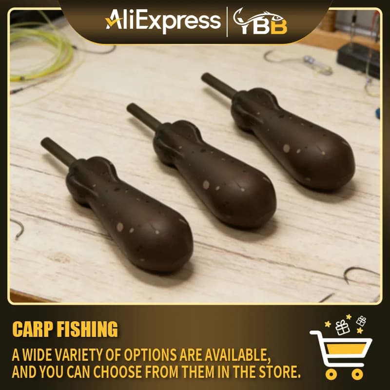 Kit pesi per pesca alla carpa da 3/4 pezzi: piombi resistenti alla corrosione da 1,5 once a 4,5 once (42 g-128 g), design con blocco sicuro per spigole d'acqua dolce