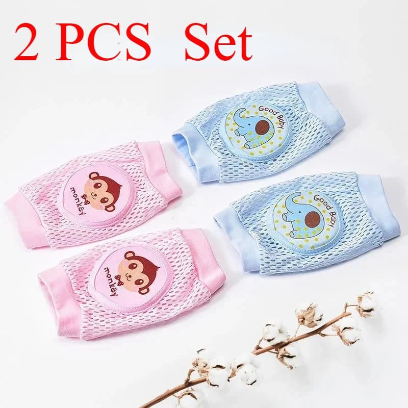 2 Pack Baby Knee Pads Toddler Anti Fall Crawling Protective Gear Summer Thin Children's Kneecap Mesh Knee Protector Baby Safety