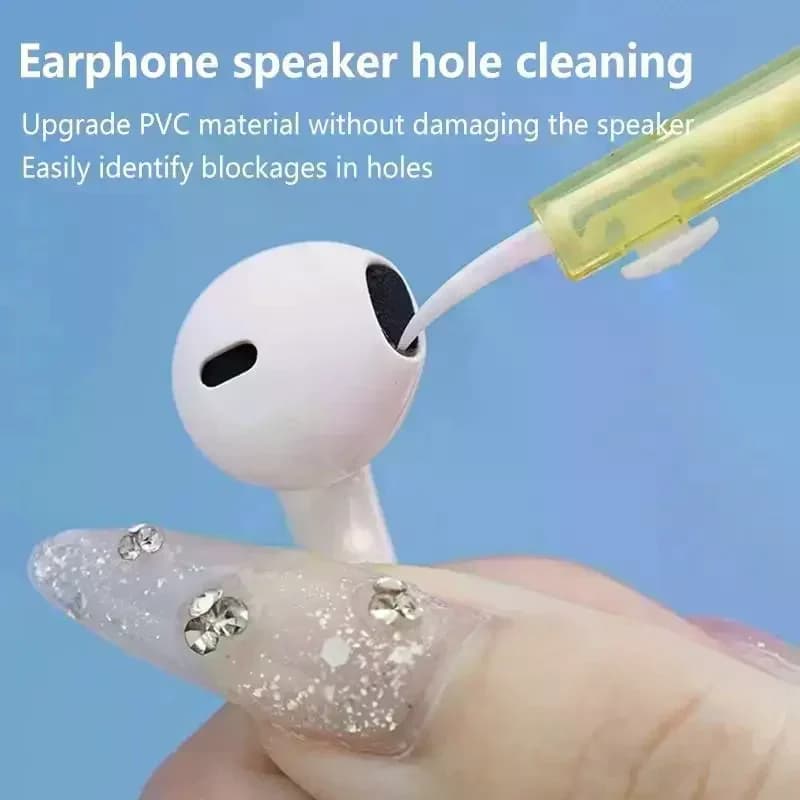 Multifunctional 2 In 1 Earbuds Earphones Cleaning Brush Mobile Phone Headset Anti-clogging Cleaner Kit Cleaning Tools