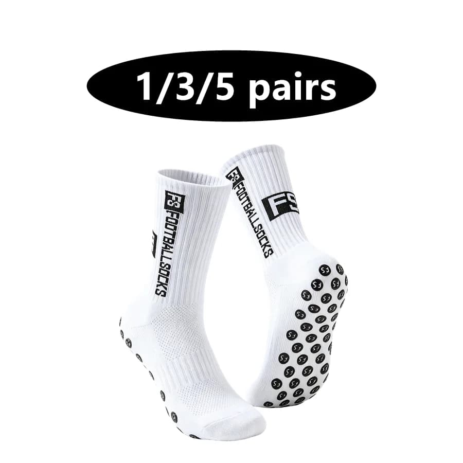 1/3/5pairs Towel Base Anti Slip Athletic Grip Socks Breathable Shockproof For Mens Womens Football Baseball Cycling Hiking